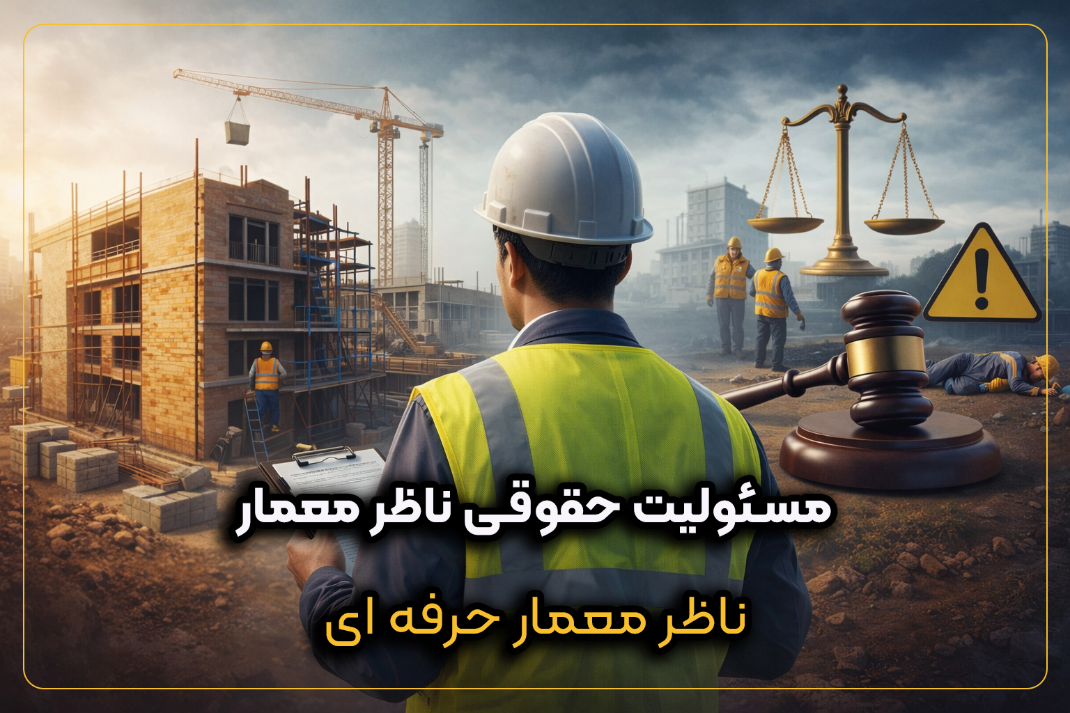 مسئولیت حقوقی ناظر معمار در حادثه ساختمانی و بررسی تخلفات کارگاهی