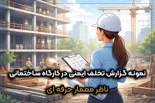 نمونه گزارش تخلف ایمنی در کارگاه ساختمانی توسط مهندس ناظر معمار